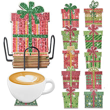 Load image into Gallery viewer, 10PCS Christmas Wooden Diamond Painting Art Coaster Kit (Christmas Gifts)
