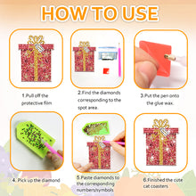 Load image into Gallery viewer, 10PCS Christmas Wooden Diamond Painting Art Coaster Kit (Christmas Gifts)
