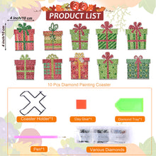 Load image into Gallery viewer, 10PCS Christmas Wooden Diamond Painting Art Coaster Kit (Christmas Gifts)
