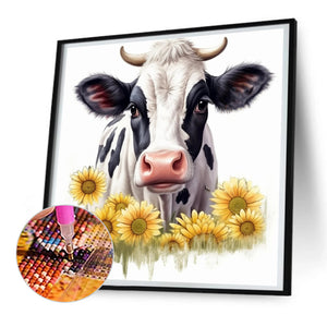 Cow 30*30CM(Canvas) Full Round Drill Diamond Painting