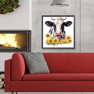 Cow 30*30CM(Canvas) Full Round Drill Diamond Painting