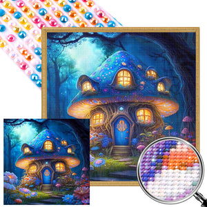 Mushroom House 40*40CM(Picture) Full Round Drill Diamond Painting