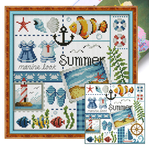 Joy Sunday - Four Seasons Of Summer - 24*23CM 16CT 2 Stamped Cross Stitch