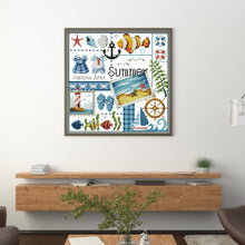 Load image into Gallery viewer, Joy Sunday - Four Seasons Of Summer - 24*23CM 16CT 2 Stamped Cross Stitch
