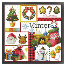 Load image into Gallery viewer, Joy Sunday - Winter Seasons - 24*24CM 16CT 2 Stamped Cross Stitch
