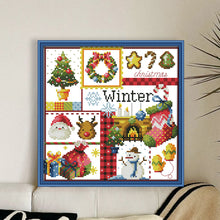 Load image into Gallery viewer, Joy Sunday - Winter Seasons - 24*24CM 16CT 2 Stamped Cross Stitch
