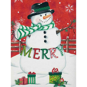 Snowman 30*40CM(Canvas) Full Round Drill Diamond Painting