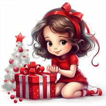 Load image into Gallery viewer, Gift Girl 30*30CM(Canvas) Full Round Drill Diamond Painting
