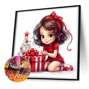Gift Girl 30*30CM(Canvas) Full Round Drill Diamond Painting