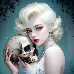 Huancan - Blonde Beauty - 50*50CM 11CT 3 Stamped Cross Stitch