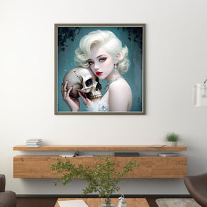Huancan - Blonde Beauty - 50*50CM 11CT 3 Stamped Cross Stitch