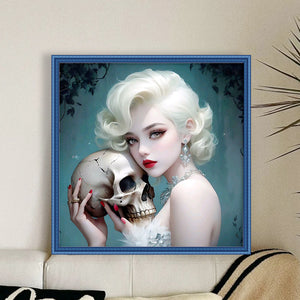 Huancan - Blonde Beauty - 50*50CM 11CT 3 Stamped Cross Stitch
