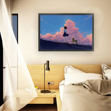 Load image into Gallery viewer, Huancan - Dusk Girl And Puppy - 70*50CM 11CT 3 Stamped Cross Stitch
