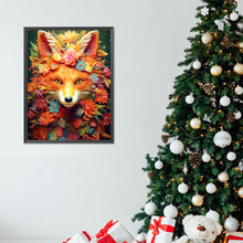 Load image into Gallery viewer, Fox And Flowers 30*40CM(Canvas) Full Round Drill Diamond Painting
