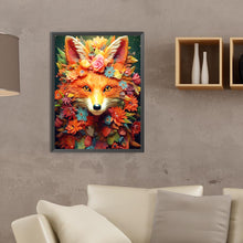 Load image into Gallery viewer, Fox And Flowers 30*40CM(Canvas) Full Round Drill Diamond Painting
