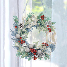 Load image into Gallery viewer, Christmas Acrylic Special Shaped Diamond Painting Wreath Ornament
