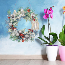 Load image into Gallery viewer, Christmas Acrylic Special Shaped Diamond Painting Wreath Ornament
