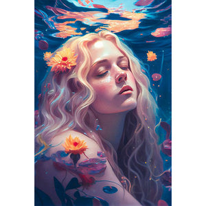 Underwater Girl 40*60CM(Canvas) Full Round Drill Diamond Painting