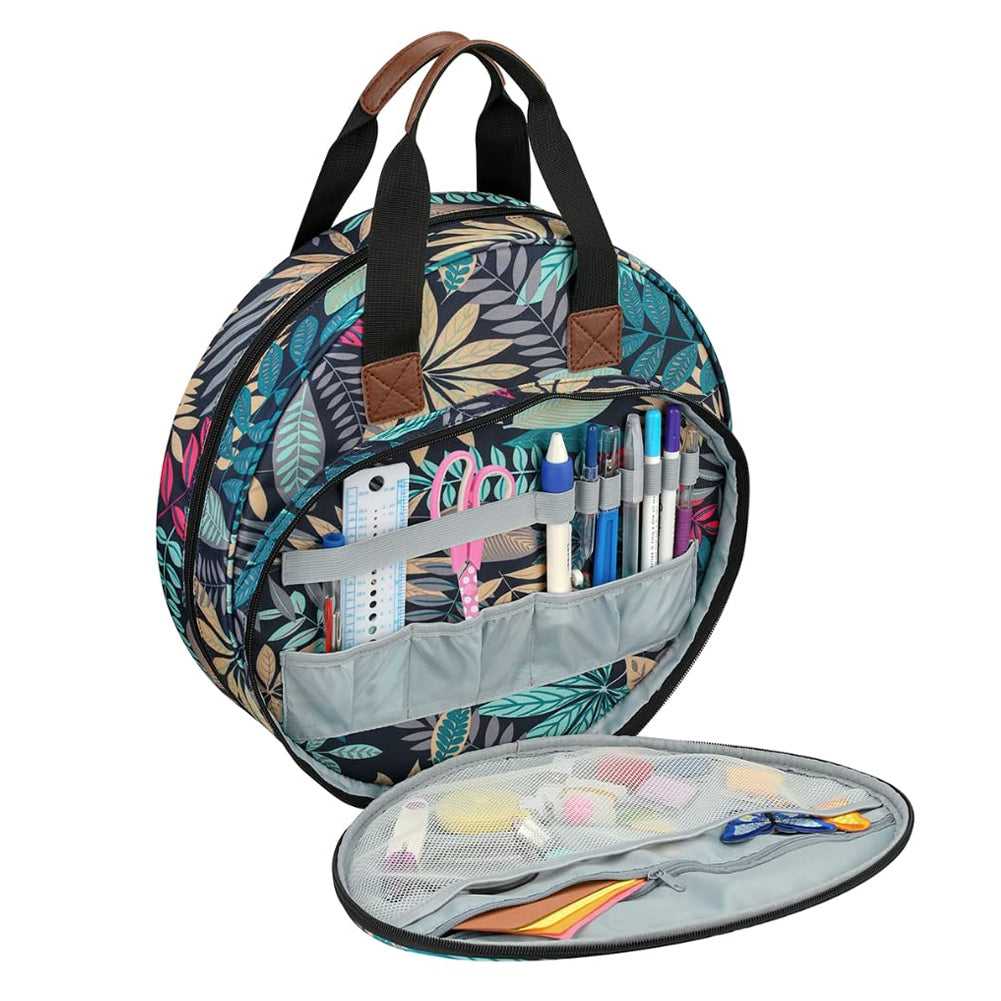 Embroidery Kits Storage Bag for Diamond Art Supplies 32x30x6CM (Flower Colour)