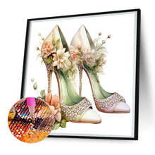 Load image into Gallery viewer, Flower High Heels 30*30CM(Canvas) Full Round Drill Diamond Painting
