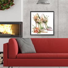 Load image into Gallery viewer, Flower High Heels 30*30CM(Canvas) Full Round Drill Diamond Painting
