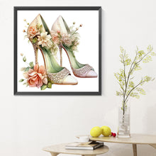 Load image into Gallery viewer, Flower High Heels 30*30CM(Canvas) Full Round Drill Diamond Painting
