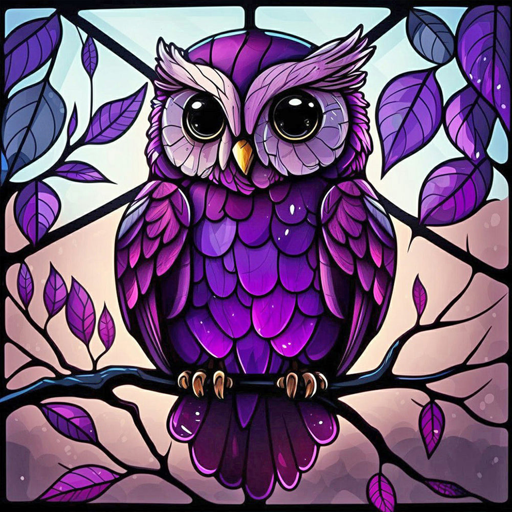Owl 30*30CM(Canvas) Full Round Drill Diamond Painting