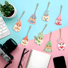 Load image into Gallery viewer, 8PCS Double Sided Diamond Art Keyring Full Drill Keyring (Cute Dwarf)
