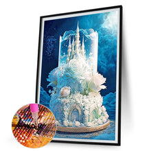 Load image into Gallery viewer, White Rose Castle Cake 30*45CM(Canvas) Full Round Drill Diamond Painting

