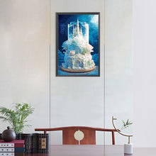 Load image into Gallery viewer, White Rose Castle Cake 30*45CM(Canvas) Full Round Drill Diamond Painting
