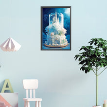 Load image into Gallery viewer, White Rose Castle Cake 30*45CM(Canvas) Full Round Drill Diamond Painting

