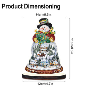 Christmas Wooden Crystal Painting Desktop Kit for Home Office Desktop Decor (2)