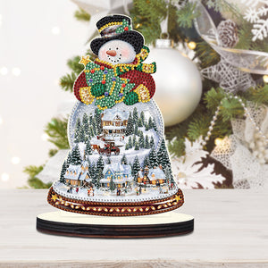 Christmas Wooden Crystal Painting Desktop Kit for Home Office Desktop Decor (2)