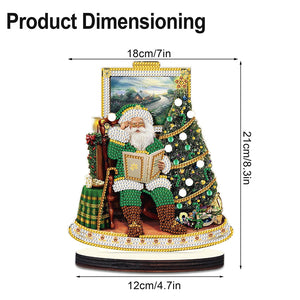 Wooden Christmas Desktop Diamond Painting Ornament Santa (4)