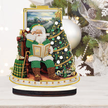 Load image into Gallery viewer, Wooden Christmas Desktop Diamond Painting Ornament Santa (4)

