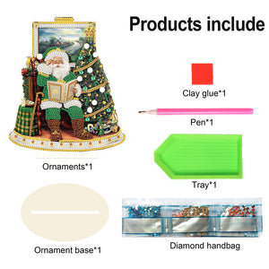 Wooden Christmas Desktop Diamond Painting Ornament Santa (4)