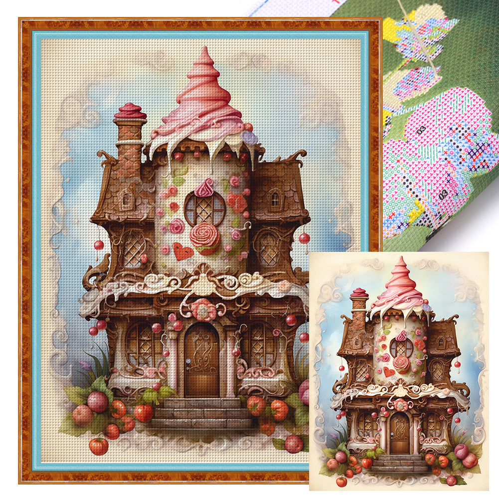 Yishu - Cake Shop - 50*65CM 11CT 3 Stamped Cross Stitch