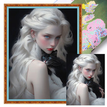 Load image into Gallery viewer, Huancan - White-Haired Girl - 50*65CM 11CT 3 Stamped Cross Stitch
