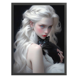 Huancan - White-Haired Girl - 50*65CM 11CT 3 Stamped Cross Stitch