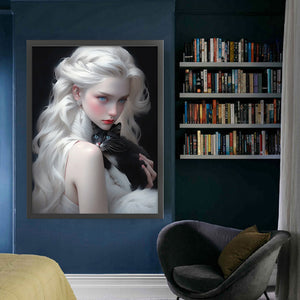 Huancan - White-Haired Girl - 50*65CM 11CT 3 Stamped Cross Stitch