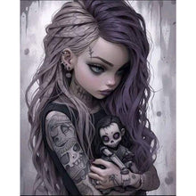 Load image into Gallery viewer, Yishu - Dark Girl - 50*62CM 11CT 3 Stamped Cross Stitch
