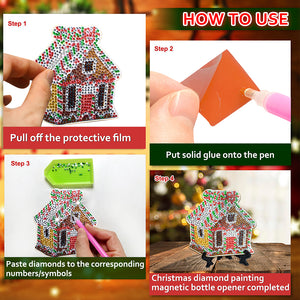 Christmas Diamond Painting Desktop Decor Crystal Painting Desktop Kit (Xmas Ornament 2)