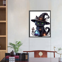 Load image into Gallery viewer, Halloween Cat 40*50CM(Canvas) Full Round Drill Diamond Painting
