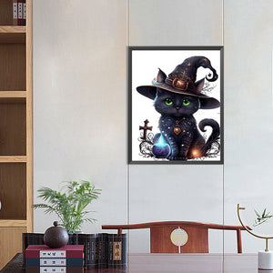 Halloween Cat 40*50CM(Canvas) Full Round Drill Diamond Painting