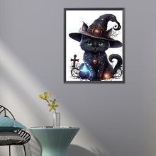 Load image into Gallery viewer, Halloween Cat 40*50CM(Canvas) Full Round Drill Diamond Painting
