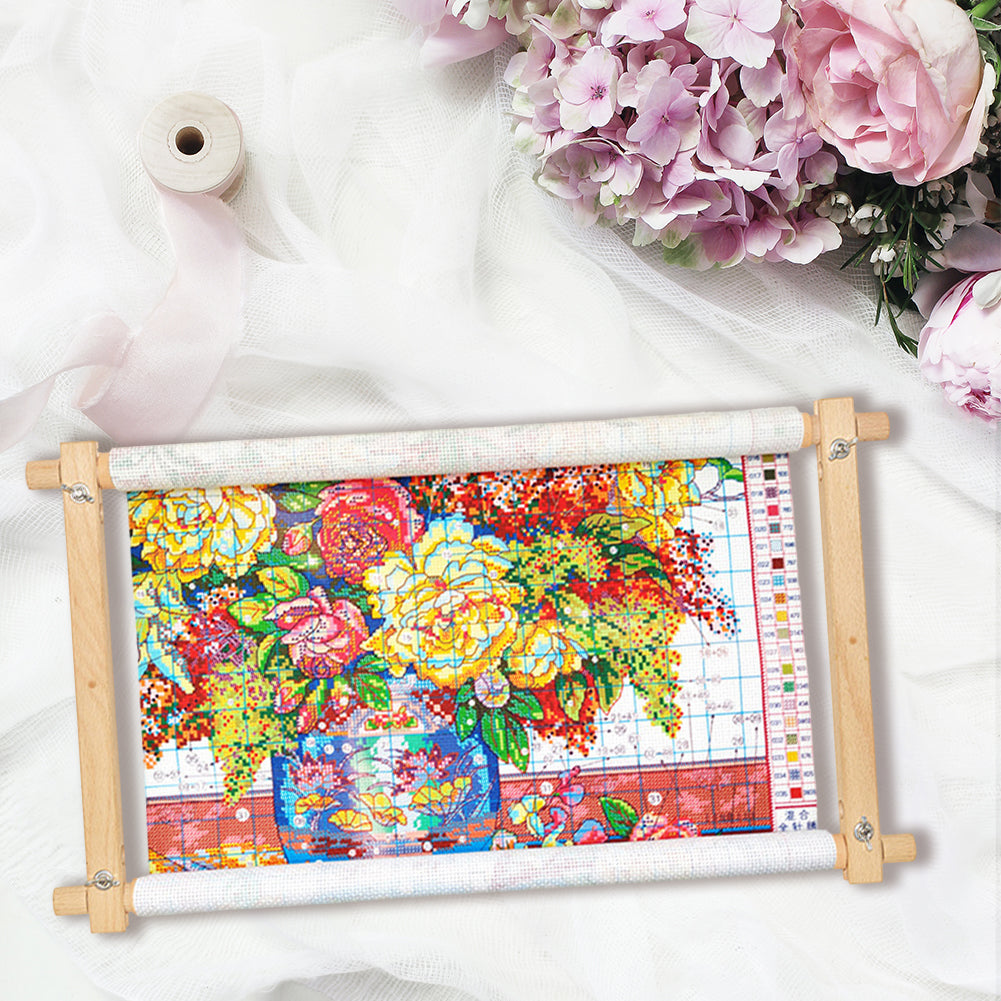 Cross Stitch Needlepoint Scroll Frame for Arts Crafts Sewing Needlework Supplies