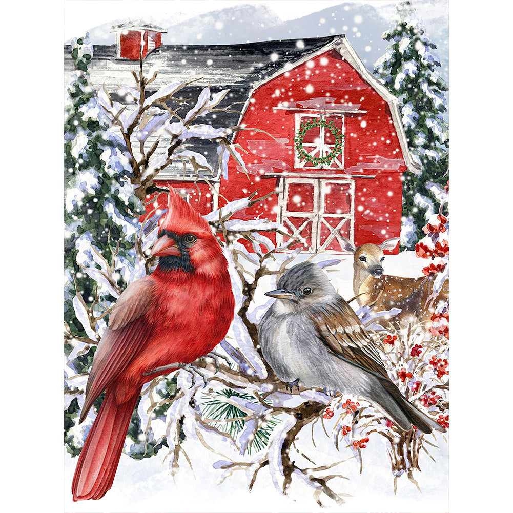Wonderful Christmas 30*40CM(Canvas) Full Round Drill Diamond Painting