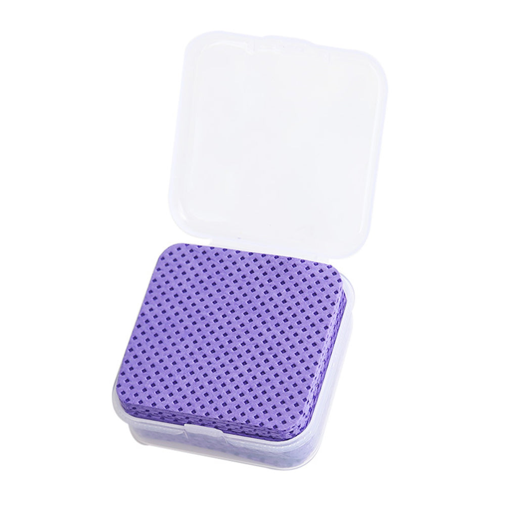 50 Pcs  Wiping Cloth Soft  Remover Pads for Cleaning  (Purple)