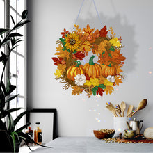 Load image into Gallery viewer, Christmas Acrylic Special Shaped Diamond Painting Wreath Ornament
