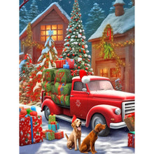 Load image into Gallery viewer, Christmas Classic Car 30*40CM(Canvas) Full Round Drill Diamond Painting
